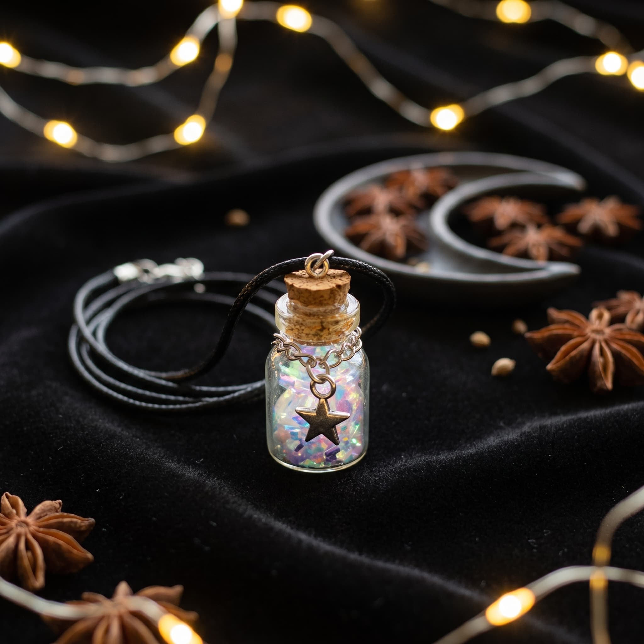 Stardust Wish Bottle Necklace